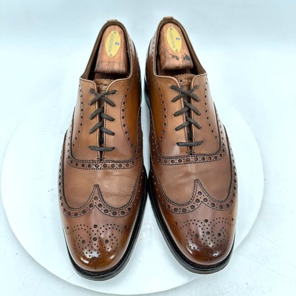 Church’s Sandringham 173 UK 8.5 F US 9.5 Brown Leather Wingtip Oxford Shoes - Picture 1 of 12
